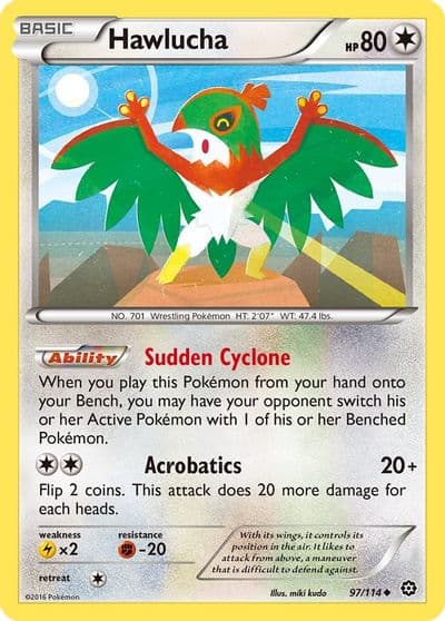 Hawlucha XY - Steam Siege Pokemon card
