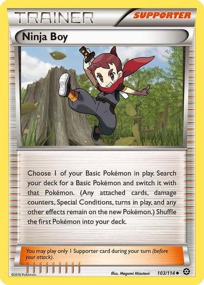Ninja Boy XY - Steam Siege Pokemon card