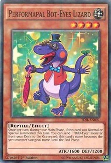 Performapal Bot Eyes Lizard The Dark Illusion Yu-Gi-Oh! card