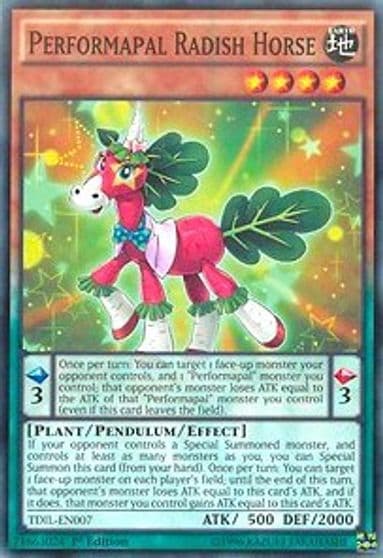 Performapal Radish Horse The Dark Illusion Yu-Gi-Oh! card