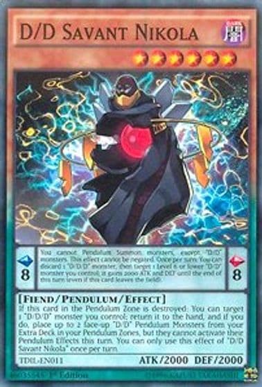 D D Savant Nikola The Dark Illusion Yu-Gi-Oh! card