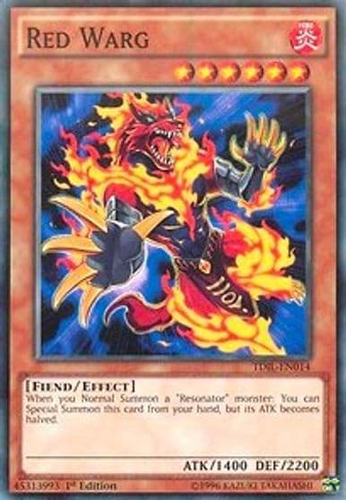 Red Warg The Dark Illusion Yu-Gi-Oh! card