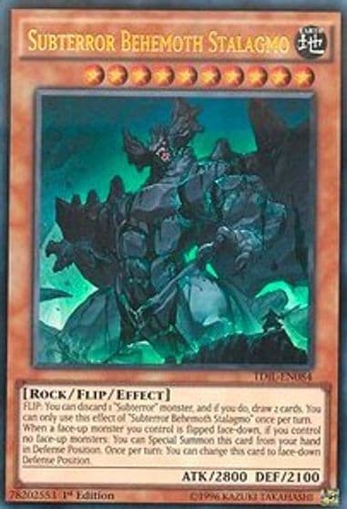 Subterror Behemoth Stalagmo The Dark Illusion Yu-Gi-Oh! card