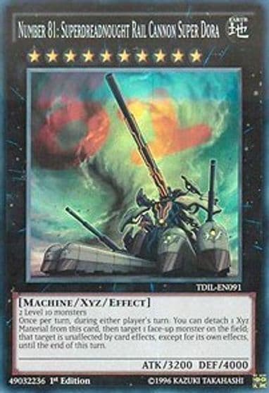 Number 81 Superdreadnought Rail Cannon Super Dora The Dark Illusion Yu-Gi-Oh! card