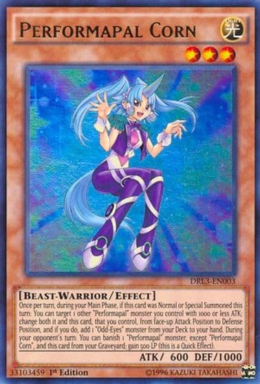 Performapal Corn Dragons of Legend: Unleashed Yu-Gi-Oh! card