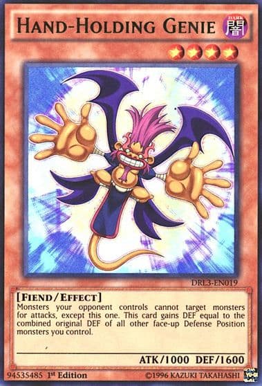 Hand Holding Genie Dragons of Legend: Unleashed Yu-Gi-Oh! card