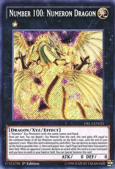 Number 100 Numeron Dragon Dragons of Legend: Unleashed Yu-Gi-Oh! card