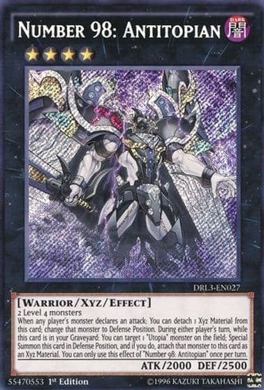 Number 98 Antitopian Dragons of Legend: Unleashed Yu-Gi-Oh! card