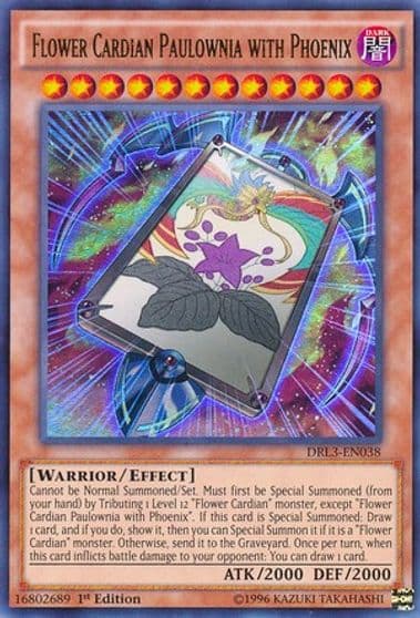 Flower Cardian Paulownia with Phoenix Dragons of Legend: Unleashed Yu-Gi-Oh! card
