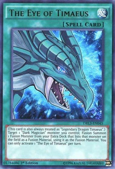 The Eye of Timaeus Dragons of Legend: Unleashed Yu-Gi-Oh! card