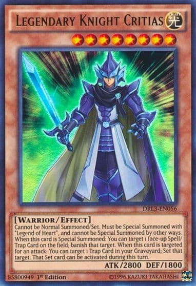 Legendary Knight Critias Dragons of Legend: Unleashed Yu-Gi-Oh! card