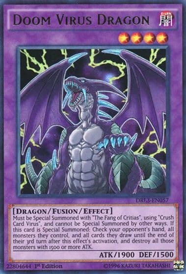 Doom Virus Dragon Dragons of Legend: Unleashed Yu-Gi-Oh! card