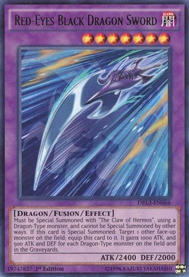 Red Eyes Black Dragon Sword Dragons of Legend: Unleashed Yu-Gi-Oh! card