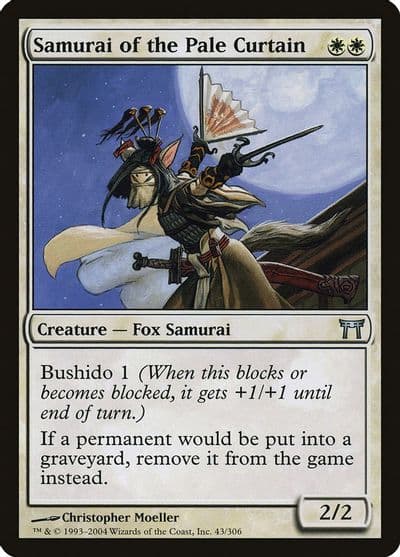 Samurai of the Pale Curtain Champions of Kamigawa Magic card
