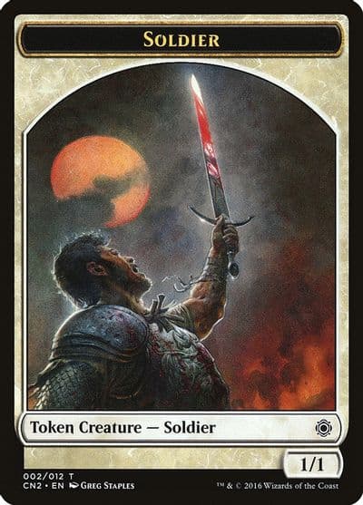 Soldier Token 002 Conspiracy: Take the Crown Magic card