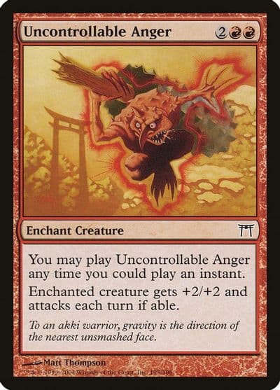 Uncontrollable Anger Champions of Kamigawa Magic card