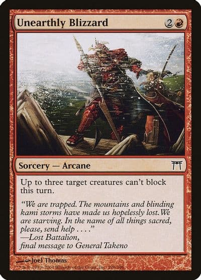 Unearthly Blizzard Champions of Kamigawa Magic card
