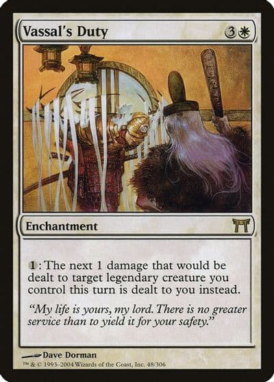 Vassals Duty Champions of Kamigawa Magic card