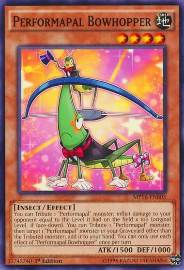 Performapal Bowhopper 2016 Mega-Tins Mega Pack Yu-Gi-Oh! card