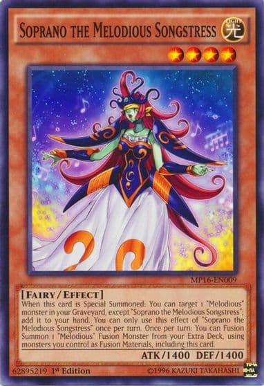 Soprano the Melodious Songstress 2016 Mega-Tins Mega Pack Yu-Gi-Oh! card