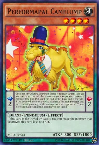 Performapal Camelump 2016 Mega-Tins Mega Pack Yu-Gi-Oh! card