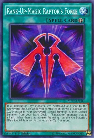 Rank Up Magic Raptors Force 2016 Mega-Tins Mega Pack Yu-Gi-Oh! card
