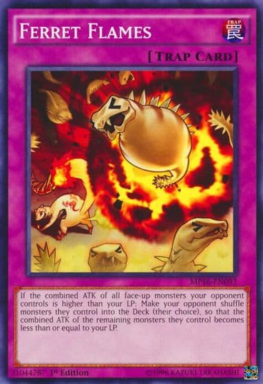 Ferret Flames 2016 Mega-Tins Mega Pack Yu-Gi-Oh! card