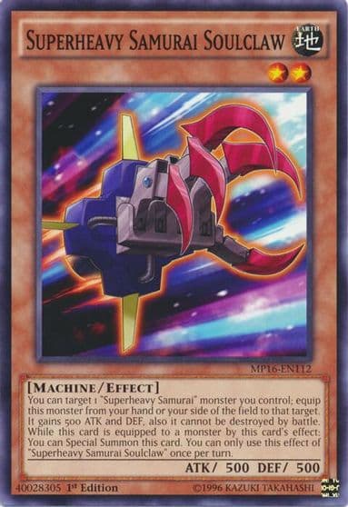 Superheavy Samurai Soulclaw 2016 Mega-Tins Mega Pack Yu-Gi-Oh! card