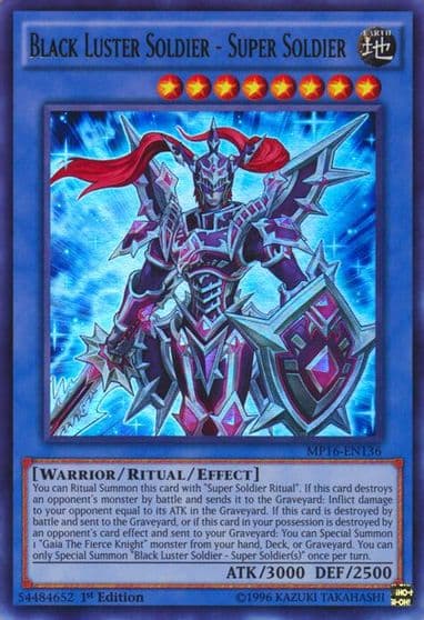 Black Luster Soldier Super Soldier 2016 Mega-Tins Mega Pack Yu-Gi-Oh! card