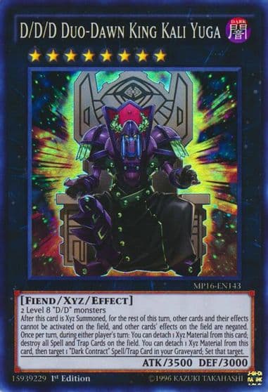 D D D Duo Dawn King Kali Yuga 2016 Mega-Tins Mega Pack Yu-Gi-Oh! card