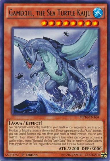 Gameciel the Sea Turtle Kaiju 2016 Mega-Tins Mega Pack Yu-Gi-Oh! card