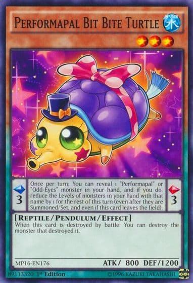 Performapal Bit Bite Turtle 2016 Mega-Tins Mega Pack Yu-Gi-Oh! card