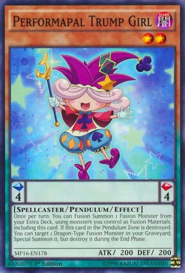 Performapal Trump Girl 2016 Mega-Tins Mega Pack Yu-Gi-Oh! card