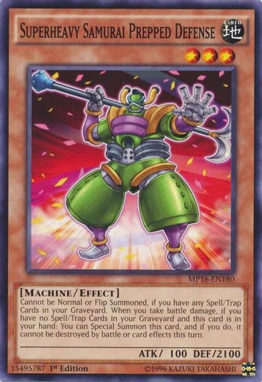 Superheavy Samurai Prepped Defense 2016 Mega-Tins Mega Pack Yu-Gi-Oh! card