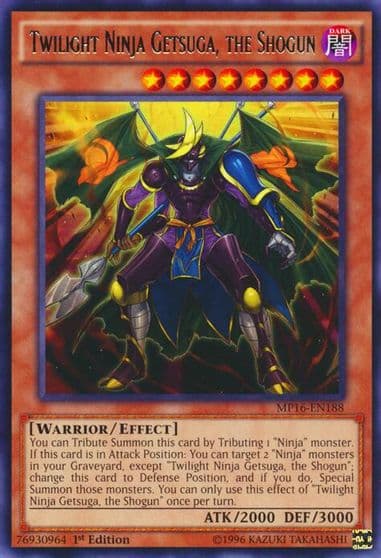 Twilight Ninja Getsuga the Shogun 2016 Mega-Tins Mega Pack Yu-Gi-Oh! card