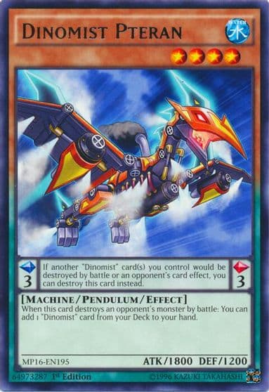 Dinomist Pteran 2016 Mega-Tins Mega Pack Yu-Gi-Oh! card