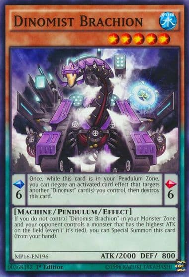 Dinomist Brachion 2016 Mega-Tins Mega Pack Yu-Gi-Oh! card