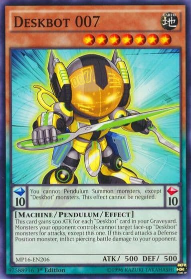 Deskbot 007 2016 Mega-Tins Mega Pack Yu-Gi-Oh! card