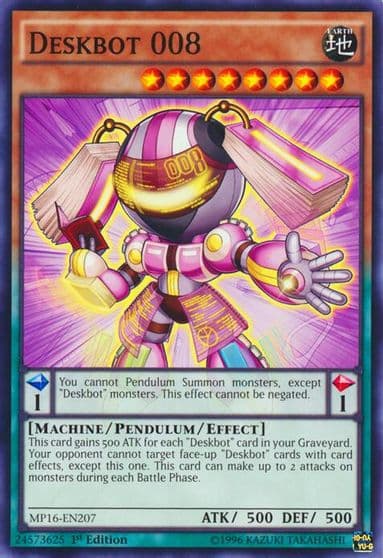 Deskbot 008 2016 Mega-Tins Mega Pack Yu-Gi-Oh! card