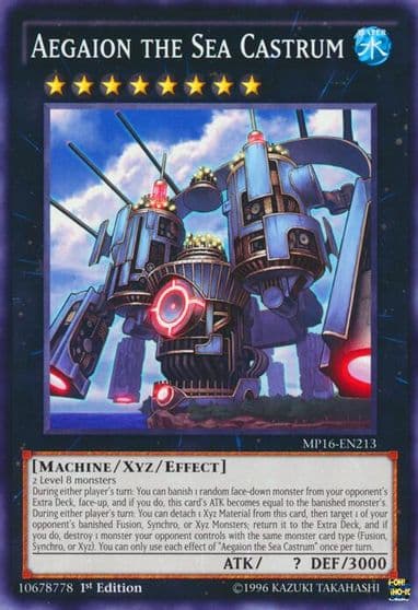 Aegaion the Sea Castrum 2016 Mega-Tins Mega Pack Yu-Gi-Oh! card
