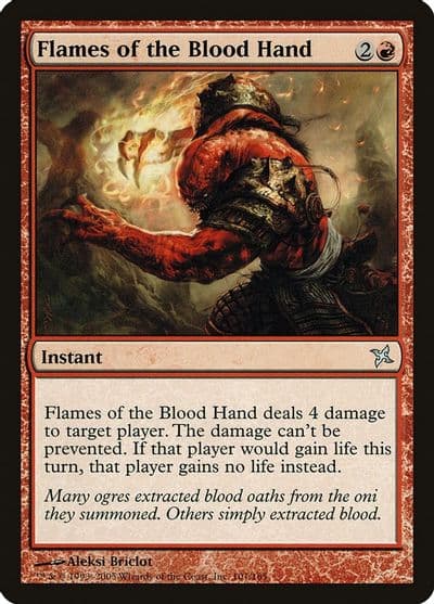 Flames of the Blood Hand Betrayers of Kamigawa Magic card