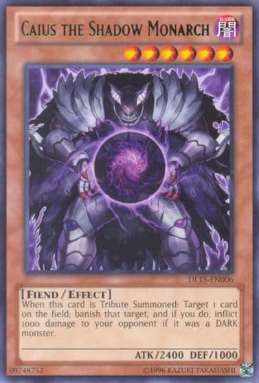 Caius the Shadow Monarch Green Duelist League Promo Yu-Gi-Oh! card