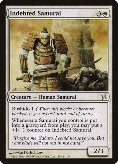 Indebted Samurai Betrayers of Kamigawa Magic card