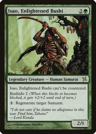 Isao Enlightened Bushi Betrayers of Kamigawa Magic card