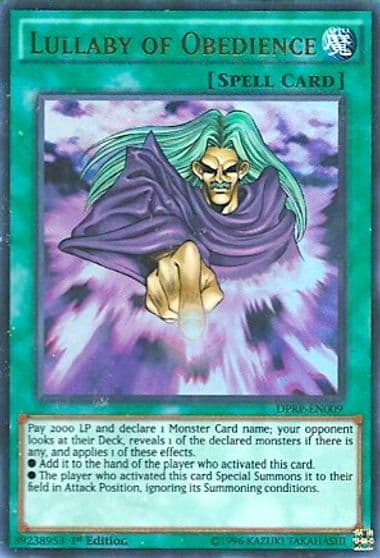 Lullaby of Obedience Duelist Pack: Rivals of the Pharaoh Yu-Gi-Oh! card