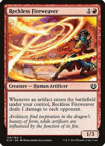 Reckless Fireweaver Kaladesh Magic card