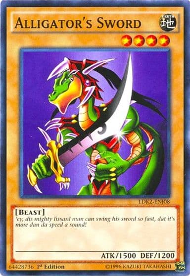 Alligators Sword Legendary Decks II Yu-Gi-Oh! card