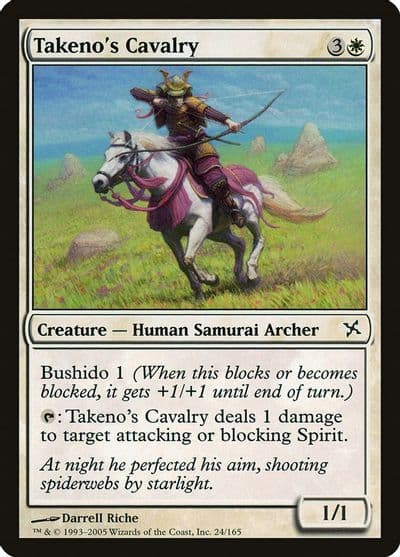 Takenos Cavalry Betrayers of Kamigawa Magic card