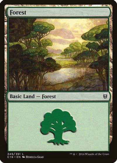 Forest 349 Commander 2016 Magic card