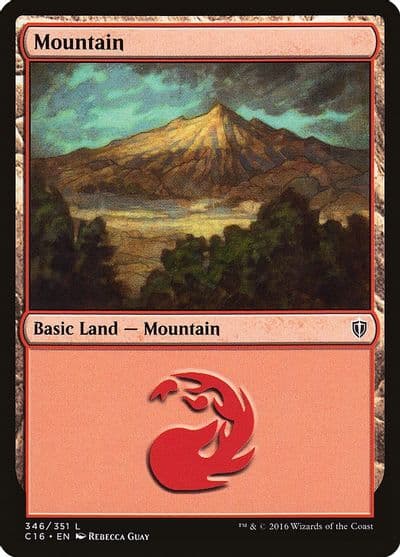 Mountain 346 Commander 2016 Magic card